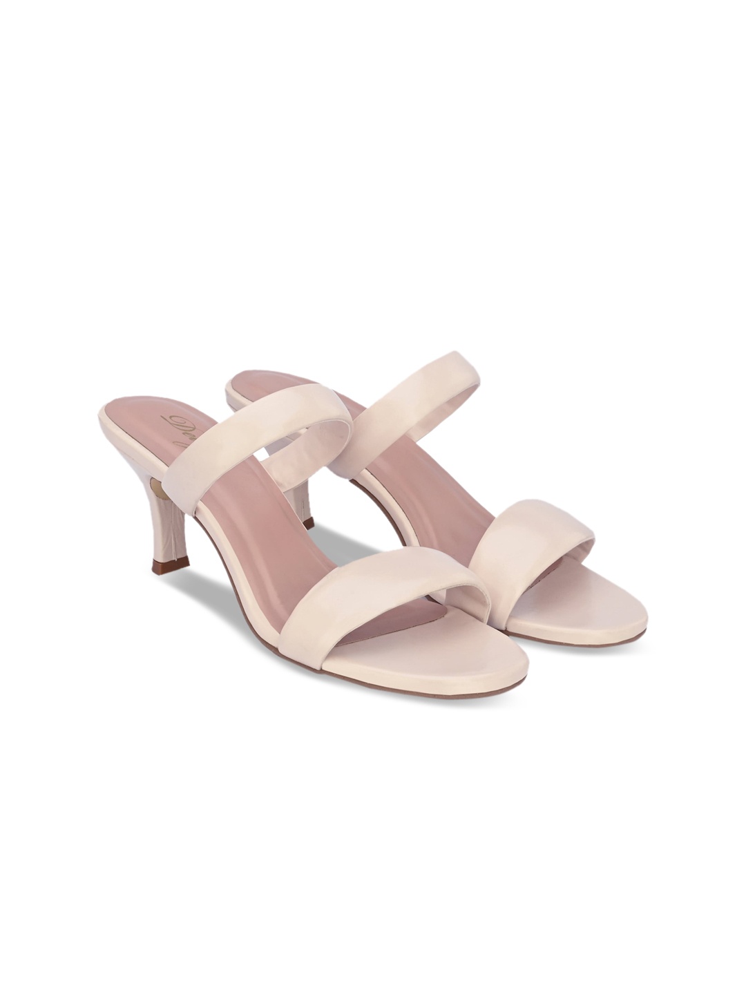 

Delize Vegan Leather Slim Heels, Off white