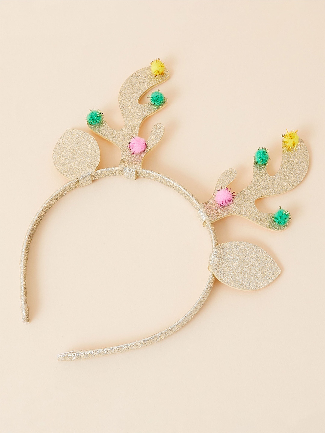 

Accessorize Girls Embellished Reindeer Alice Hairband, Gold