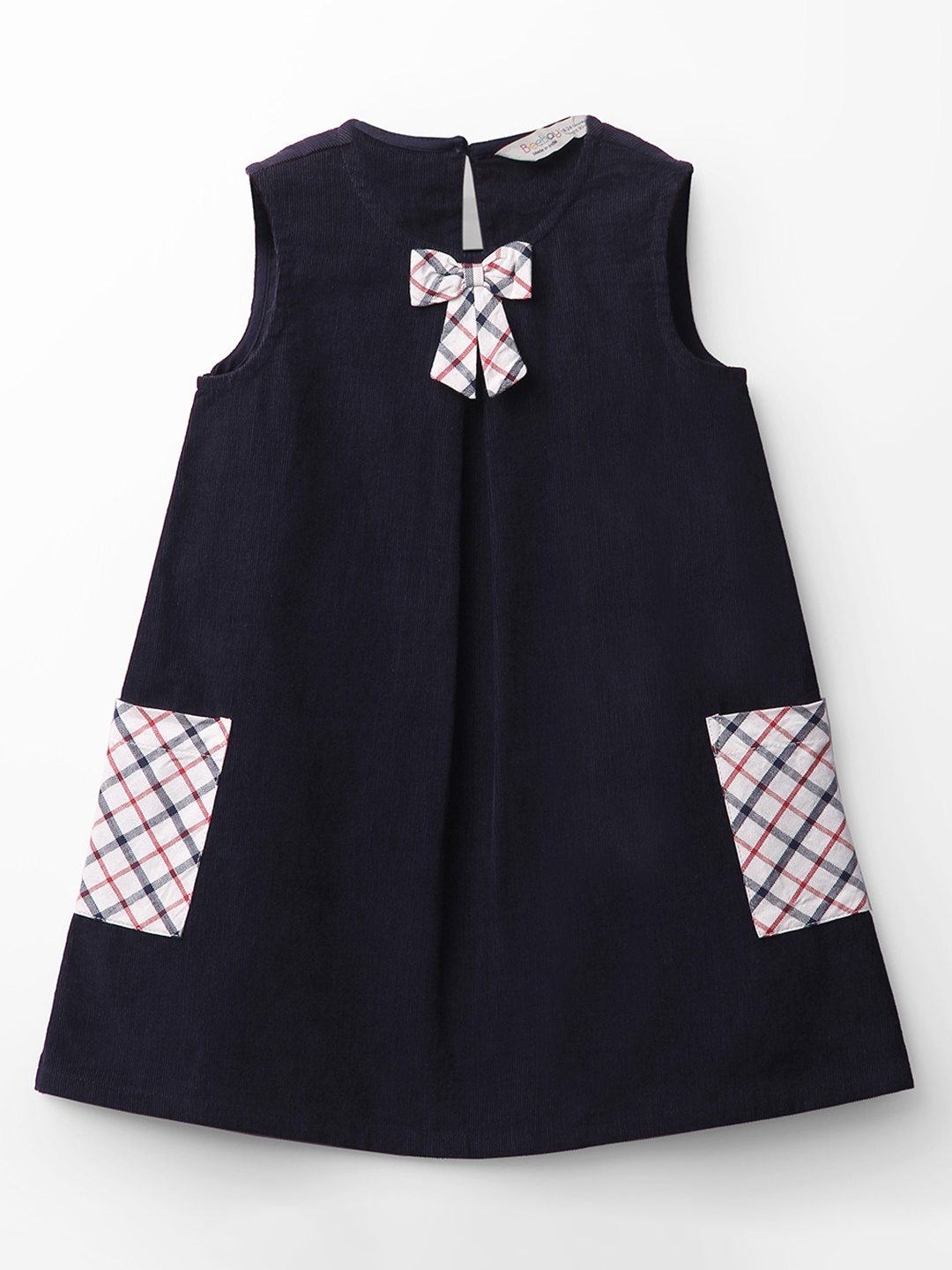 

Beebay Girls A-Line Corduroy Dress With Pocket, Blue