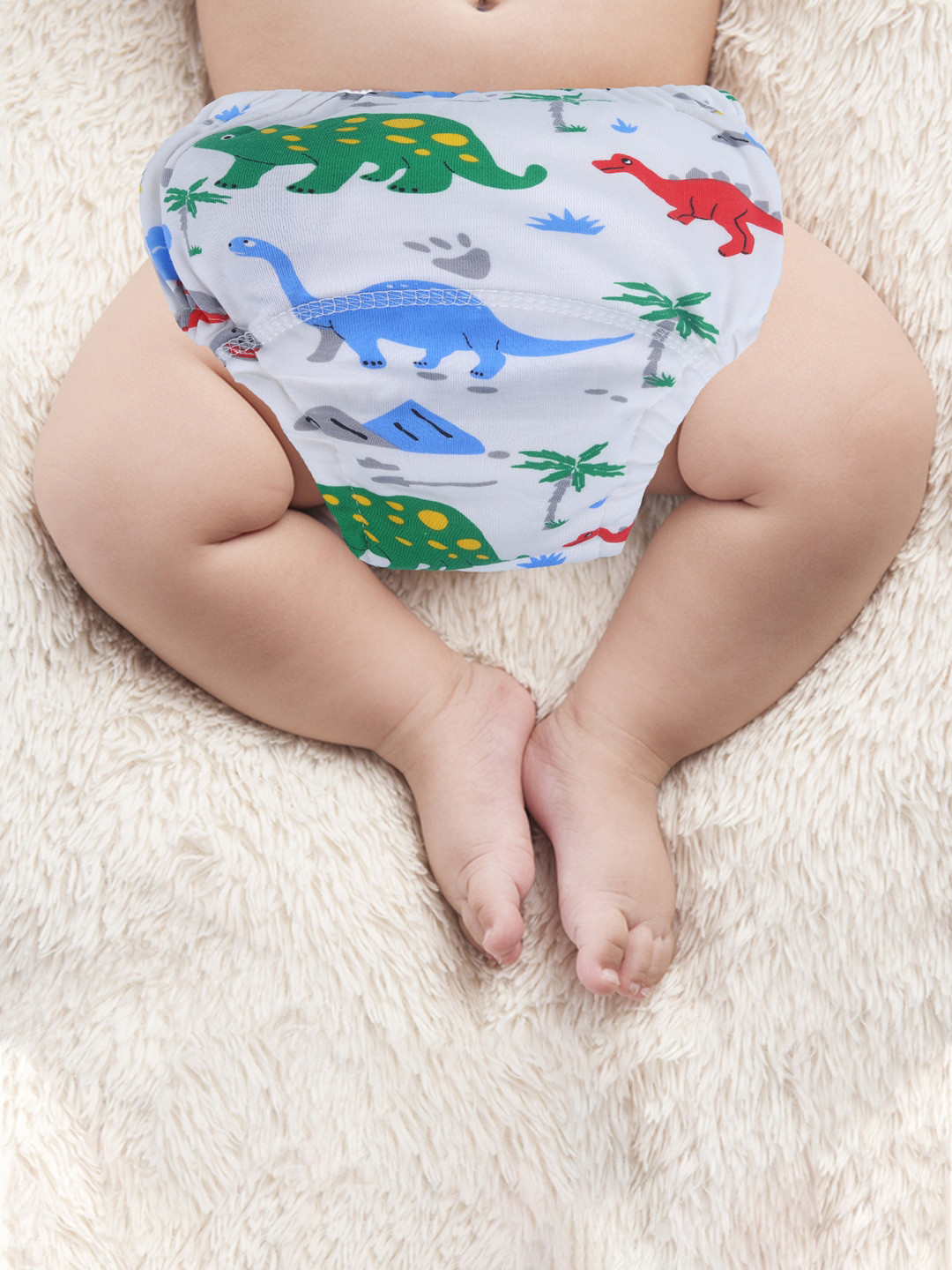

Baby Moo Infants Printed Reusable Cloth Training Pants Diaper Panty, White