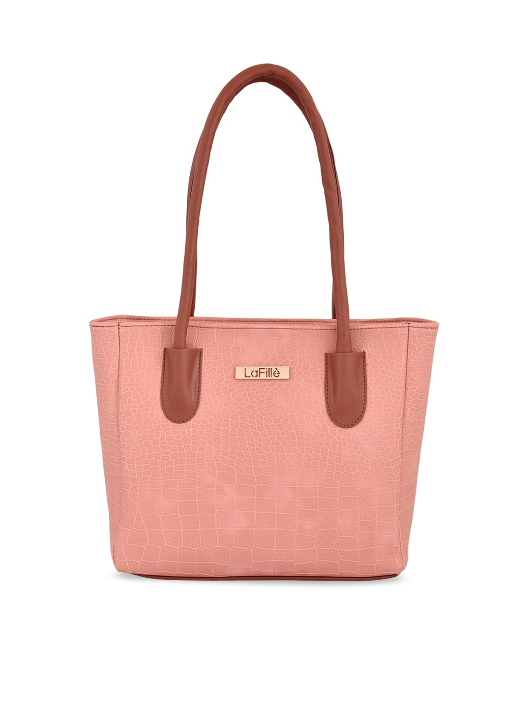 

LaFille Textured Structured Shoulder Bag, Peach