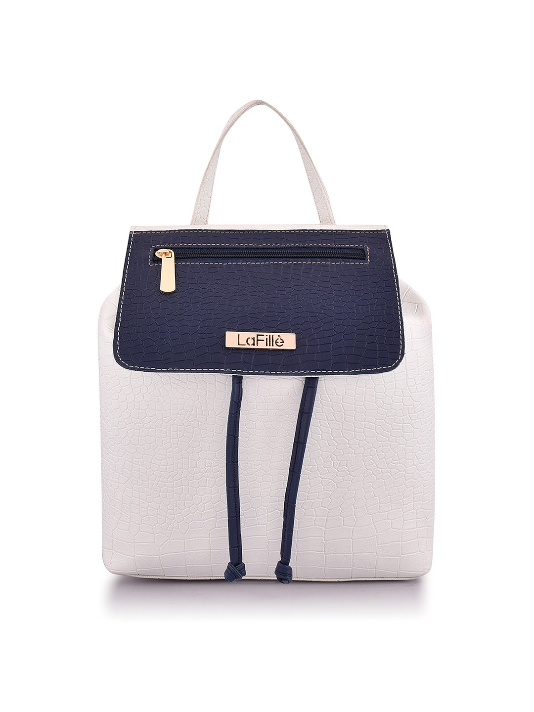 

LaFille Women Textured Backpack, White