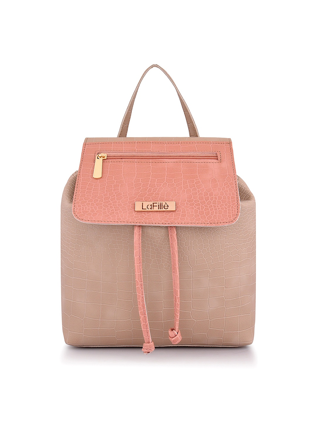 

LaFille Women Textured Backpack, Beige