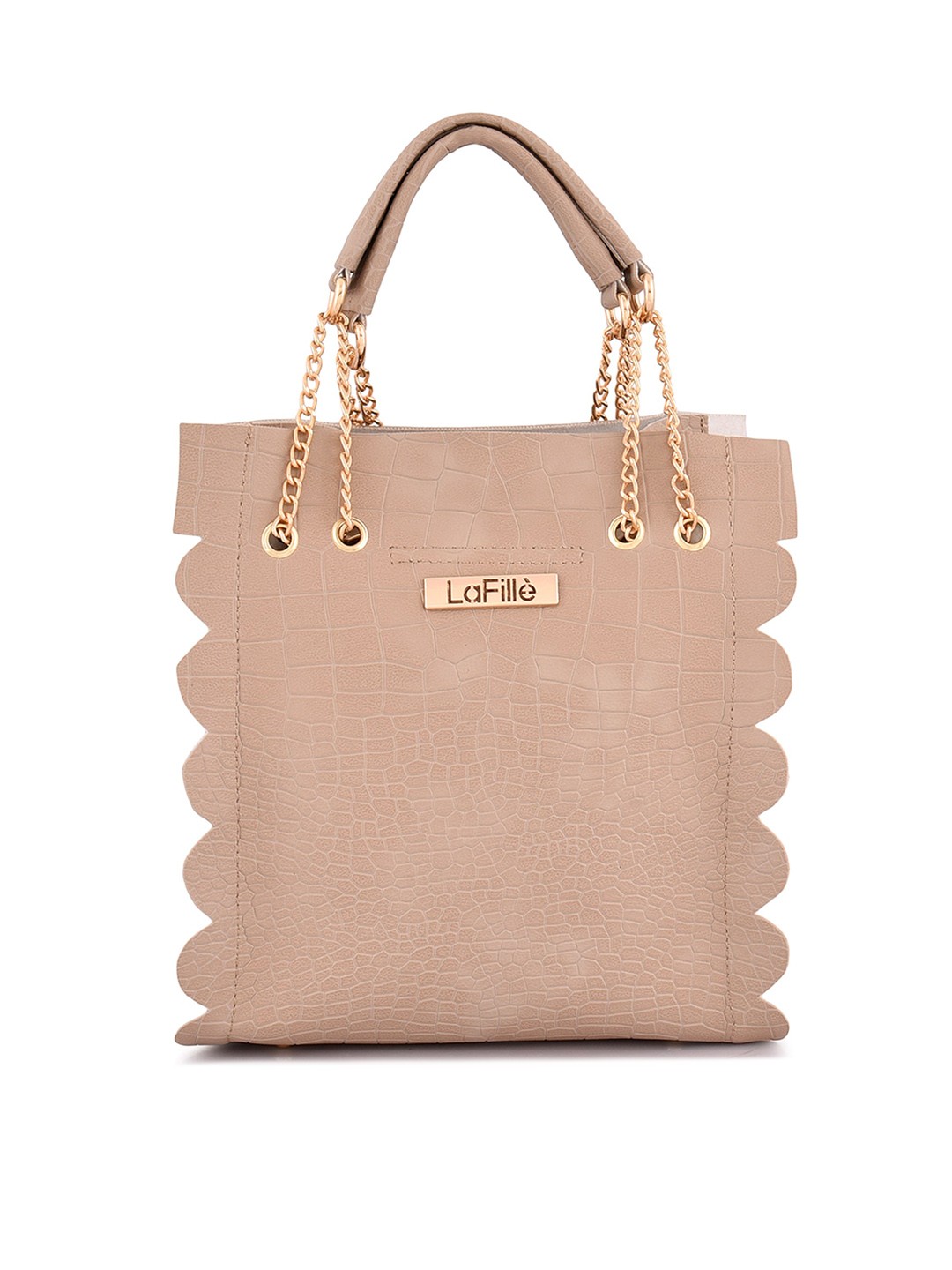 

LaFille Women Structured Tasselled Handheld Bag, Beige