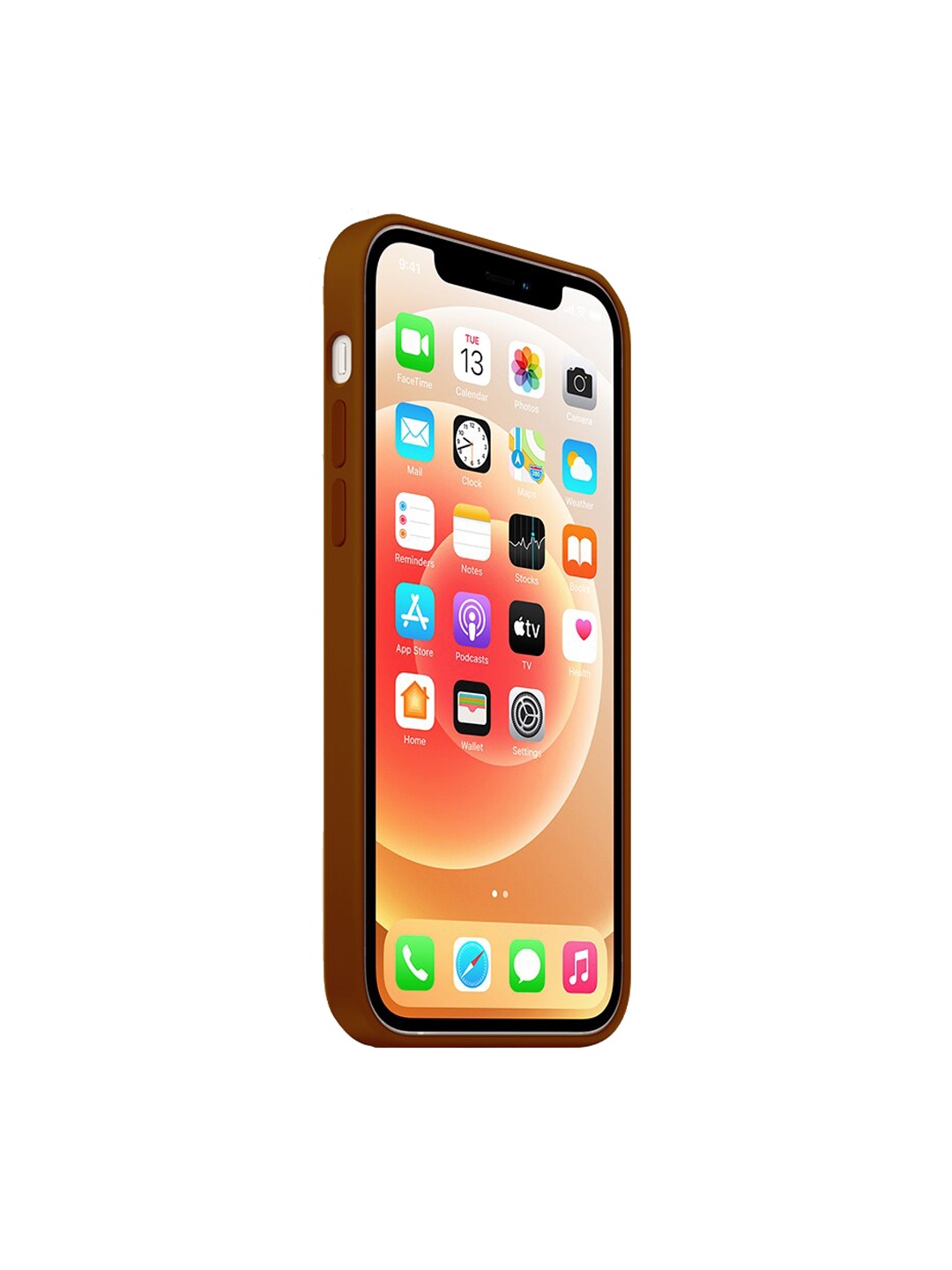 

TREEMODA Leather iPhone 14 Pro Back Case, Brown