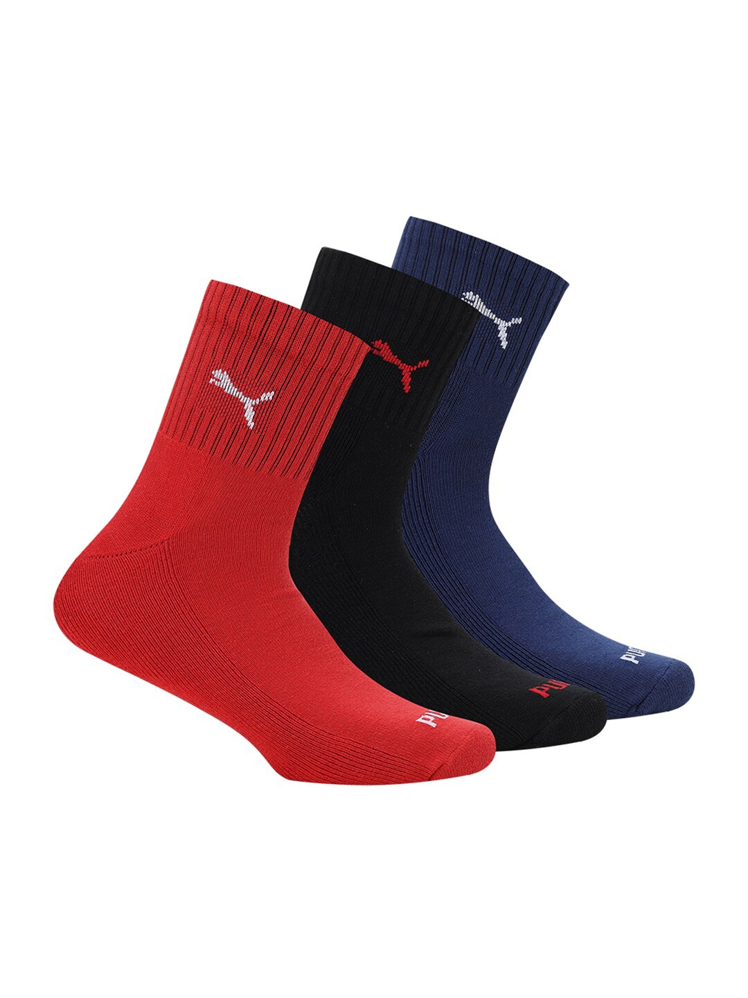 

Puma Pack Of 3 Logo Printed Ankle-Length Socks, Red