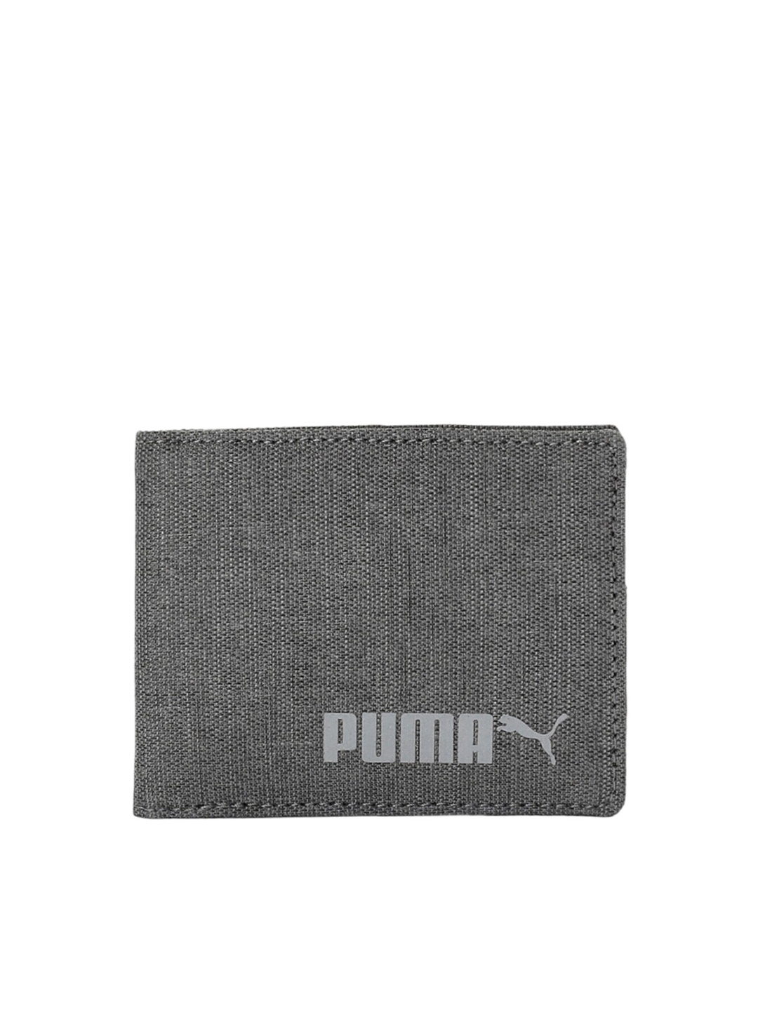 

Puma Men Brand Logo Two Fold Wallet, Grey