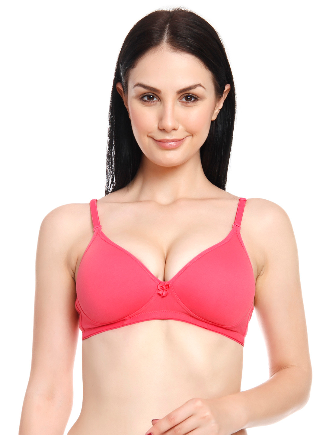 

Innocence Pink Solid Non-Wired Lightly Padded Push-Up Bra BBAPLIN36547_32