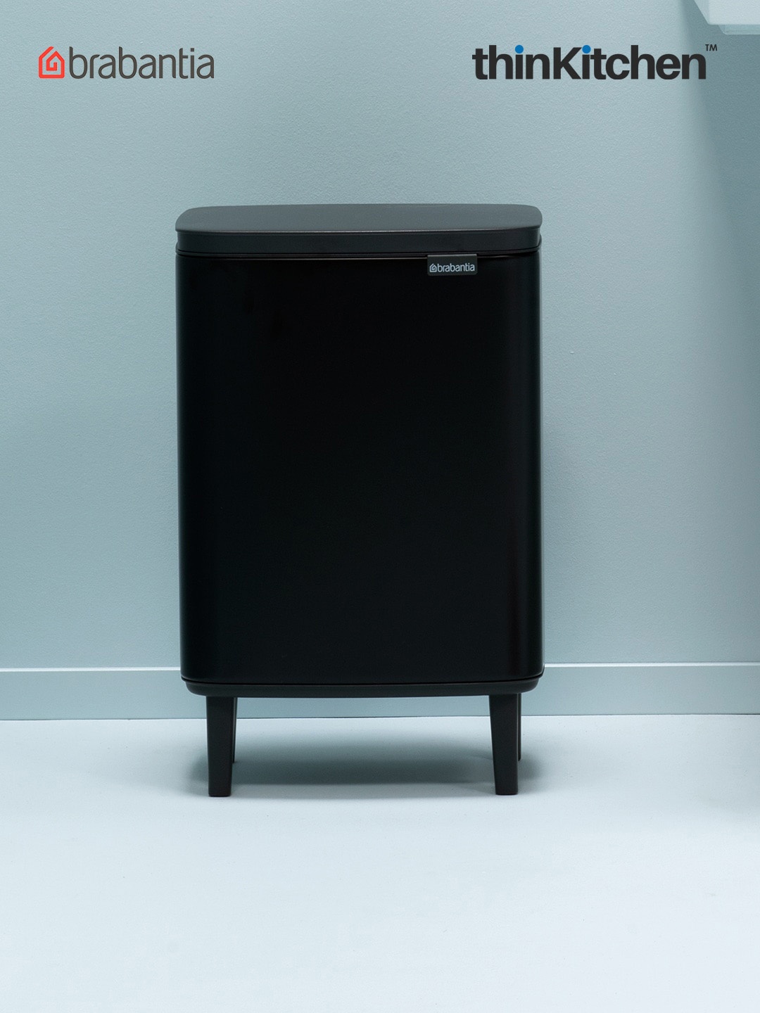 

Brabantia Black Stainless Steel Bo Waste Bin 12 L