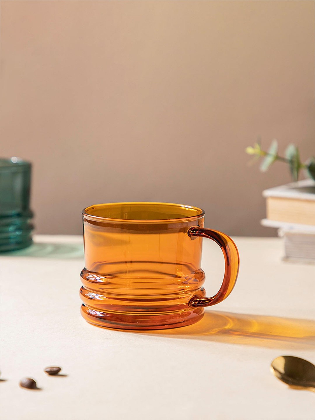 

Nestasia Yellow Textured Glass Transparent Cups-300ml