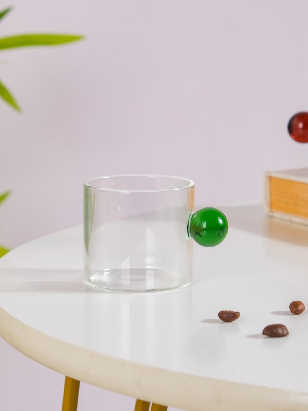 

Nestasia Transparent & Green Glass Transparent Cups-100ml