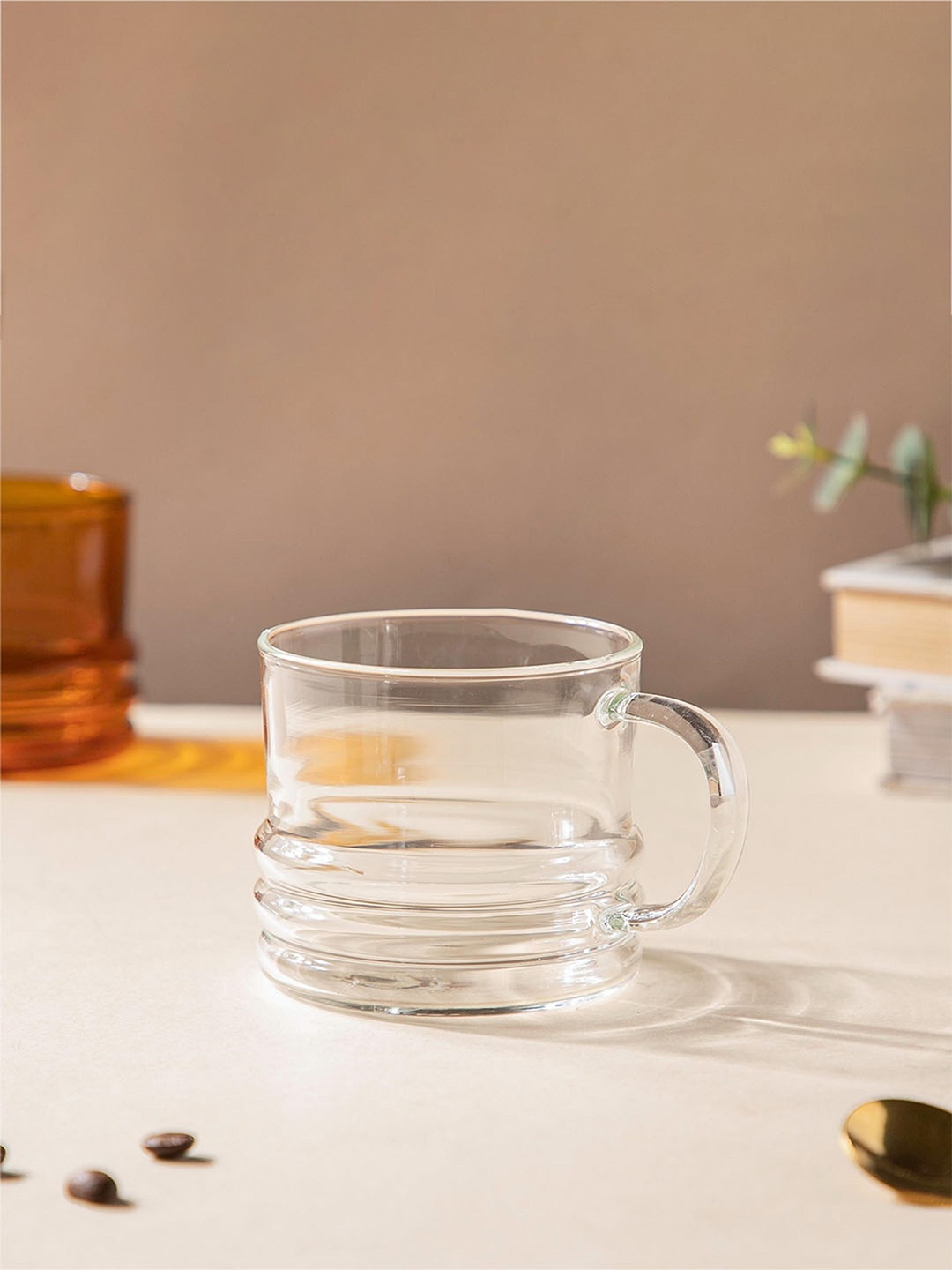 

Nestasia Transparent Textured Glass Cup 350 ml