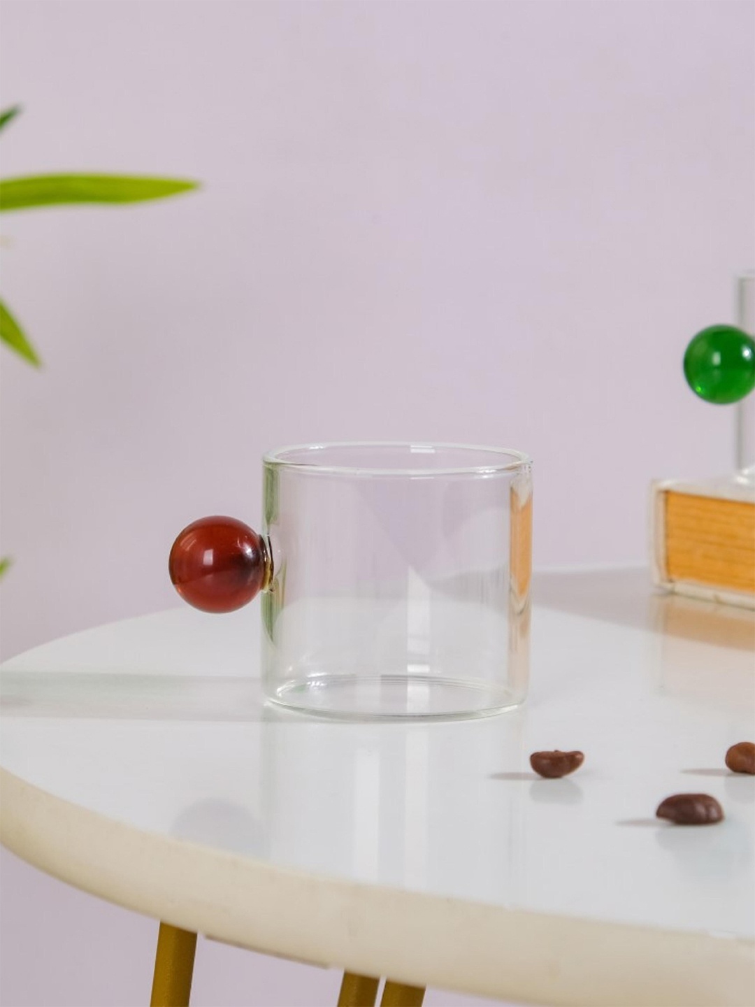 

Nestasia Transparent & Red Mini Espresso Shot Glass Cup 100 ml