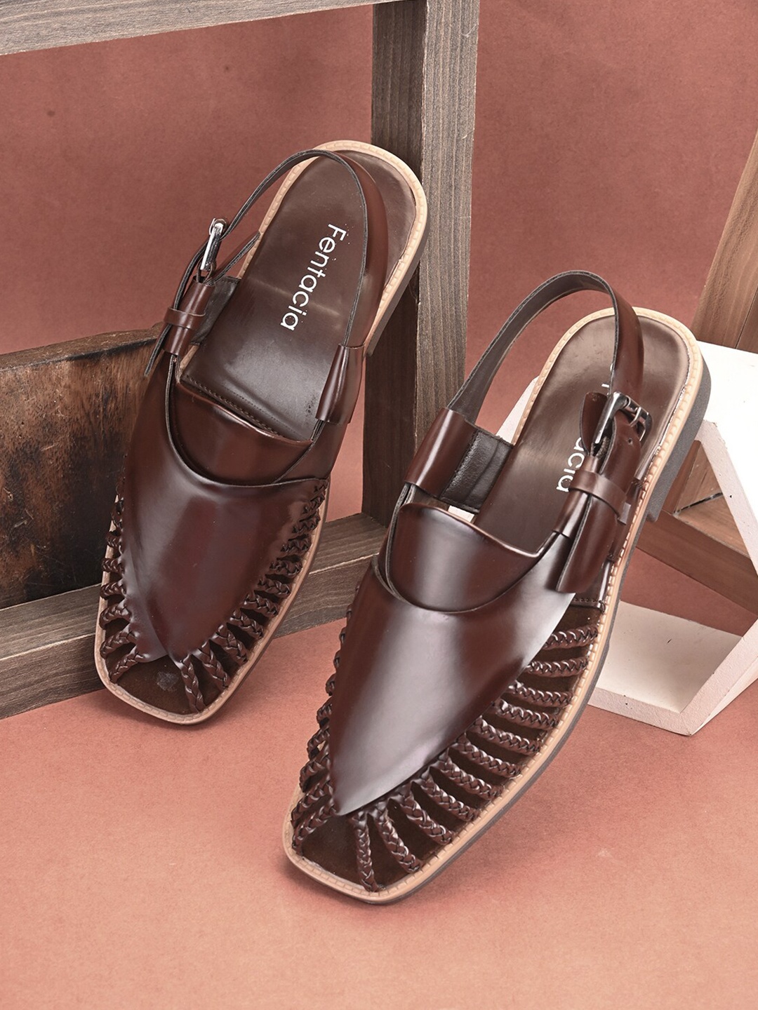 

Fentacia Men Shoe-Style Sandals, Brown