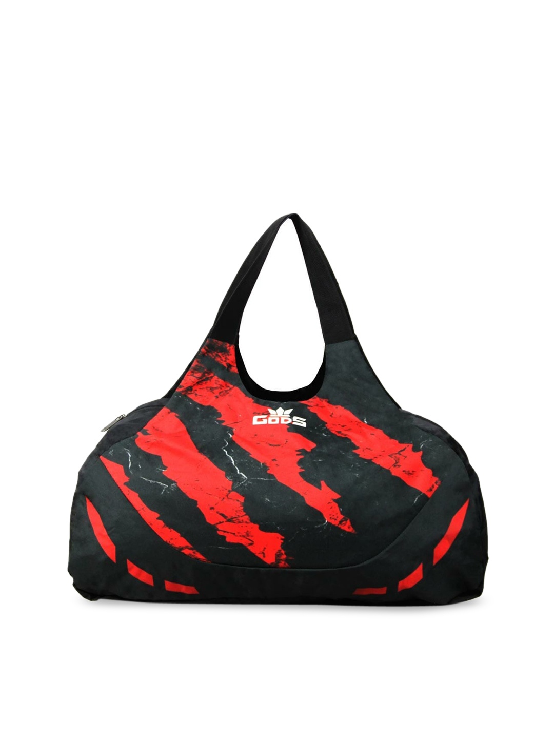 

GODS Printed Small Foldable Gym Duffel Bag, Black