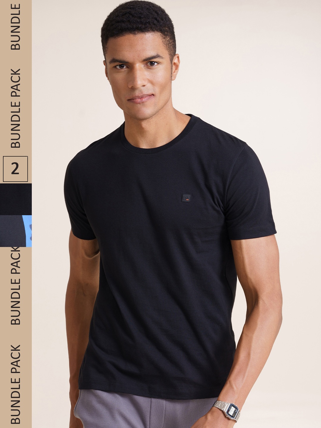 

DAMENSCH Set Of 2 Basic T-Shirt, Black
