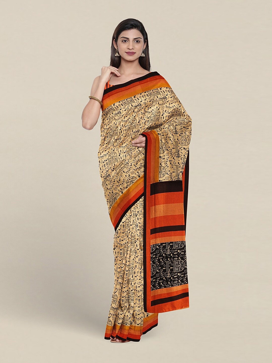 

Pothys Ethnic Motifs Printed Saree, Mustard