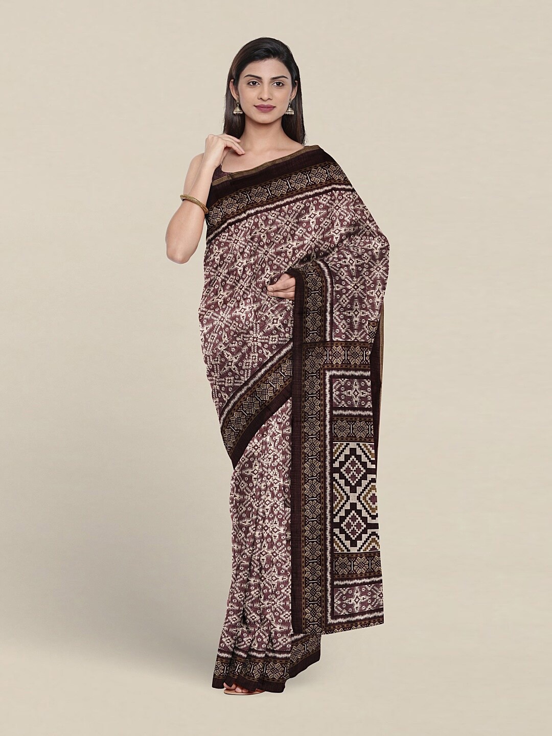 

Pothys Ethnic Motifs Printed Saree, Lavender
