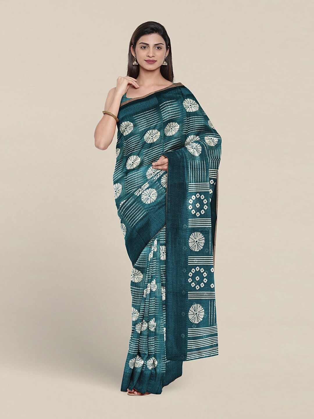 

Pothys Ethnic Motifs Printed Saree, Blue