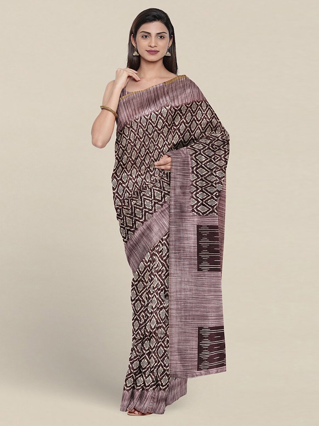 

Pothys Lavender & White Saree