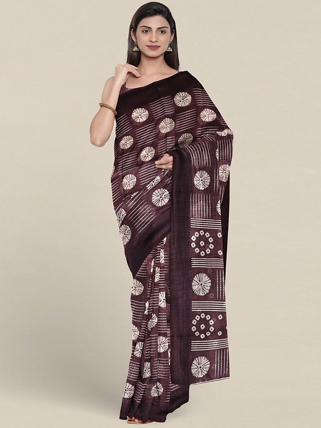 

Pothys Lavender & White Saree
