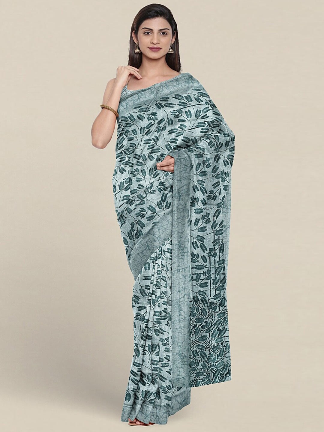 

Pothys Floral Printed Saree, Blue