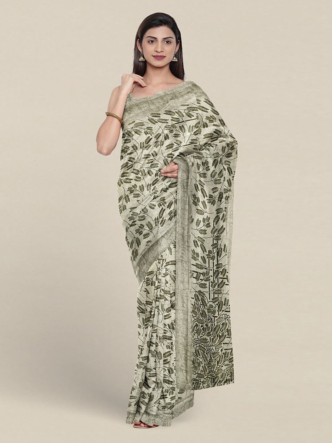 

Pothys Green Floral Saree