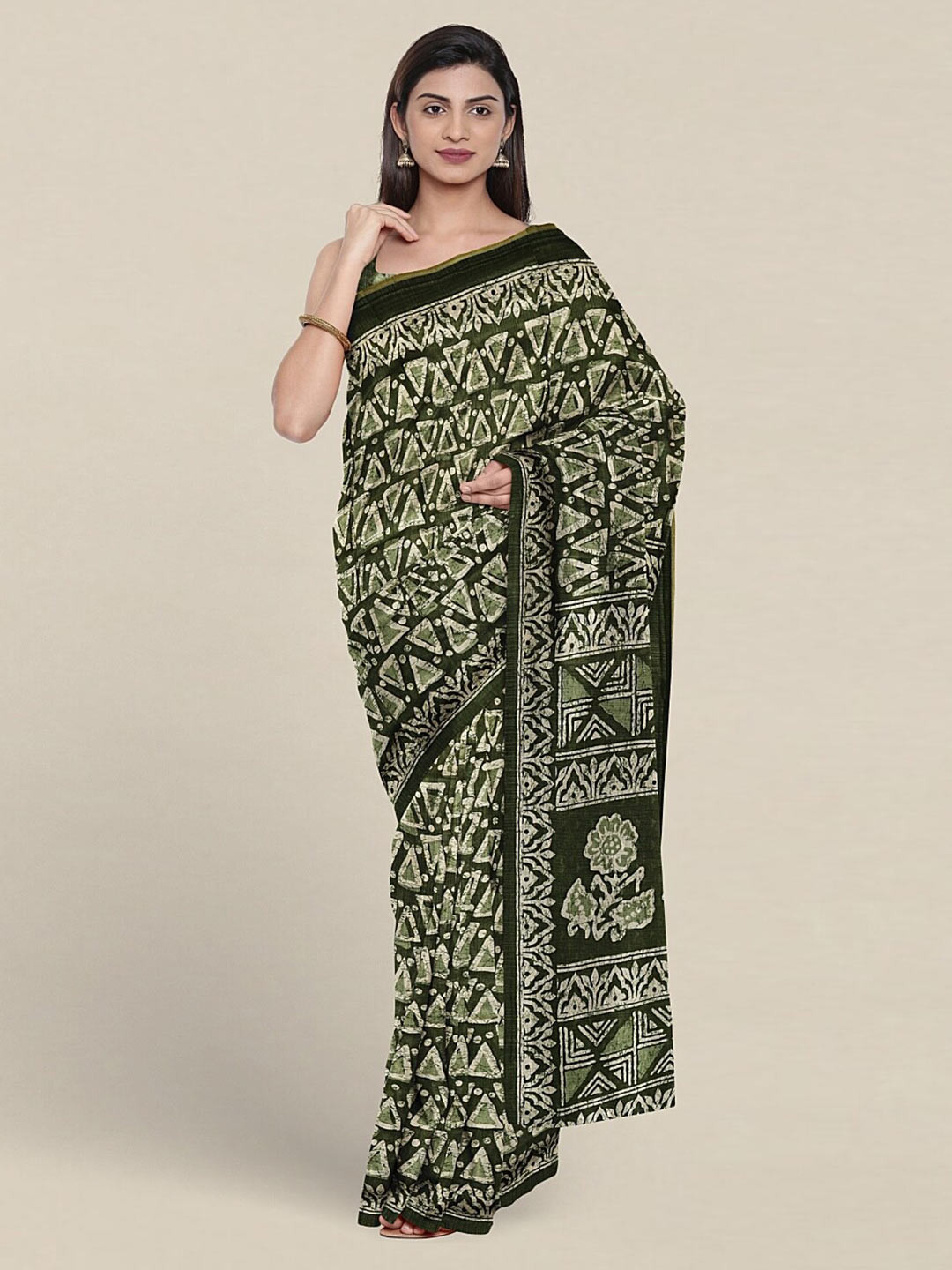

Pothys Green & Black Saree