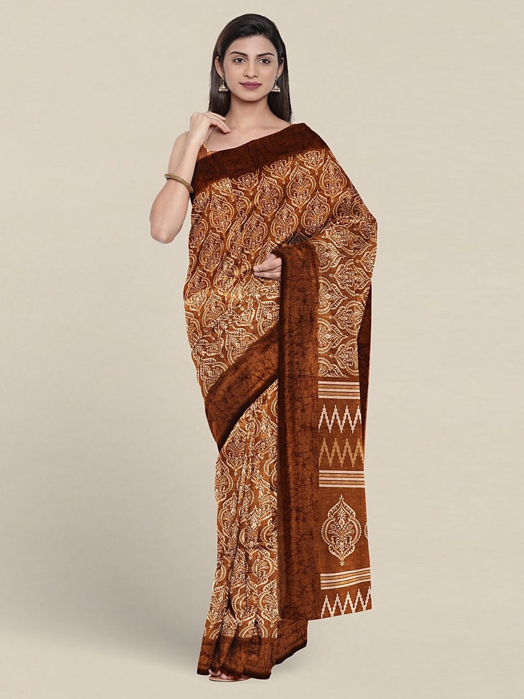 

Pothys Ethnic Motifs Printed Saree, Mustard