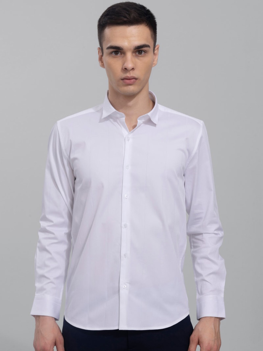 

Snitch Classic Slim Fit Opaque Cotton Shirt, White