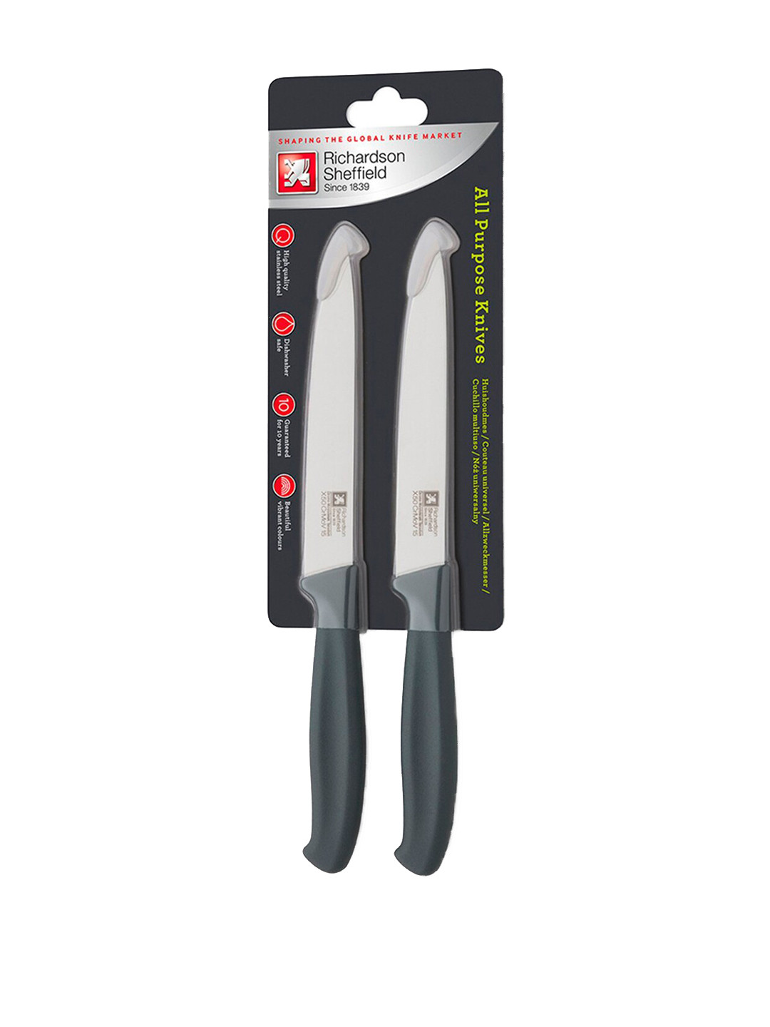 

Richardson Sheffield Black 2 Pieces All-Purpose Knife, Grey
