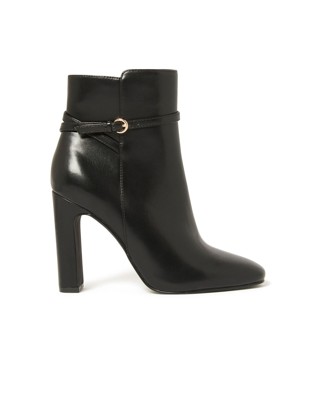 

Forever New Women Block-Heeled Mid-Top Regular Boots, Black