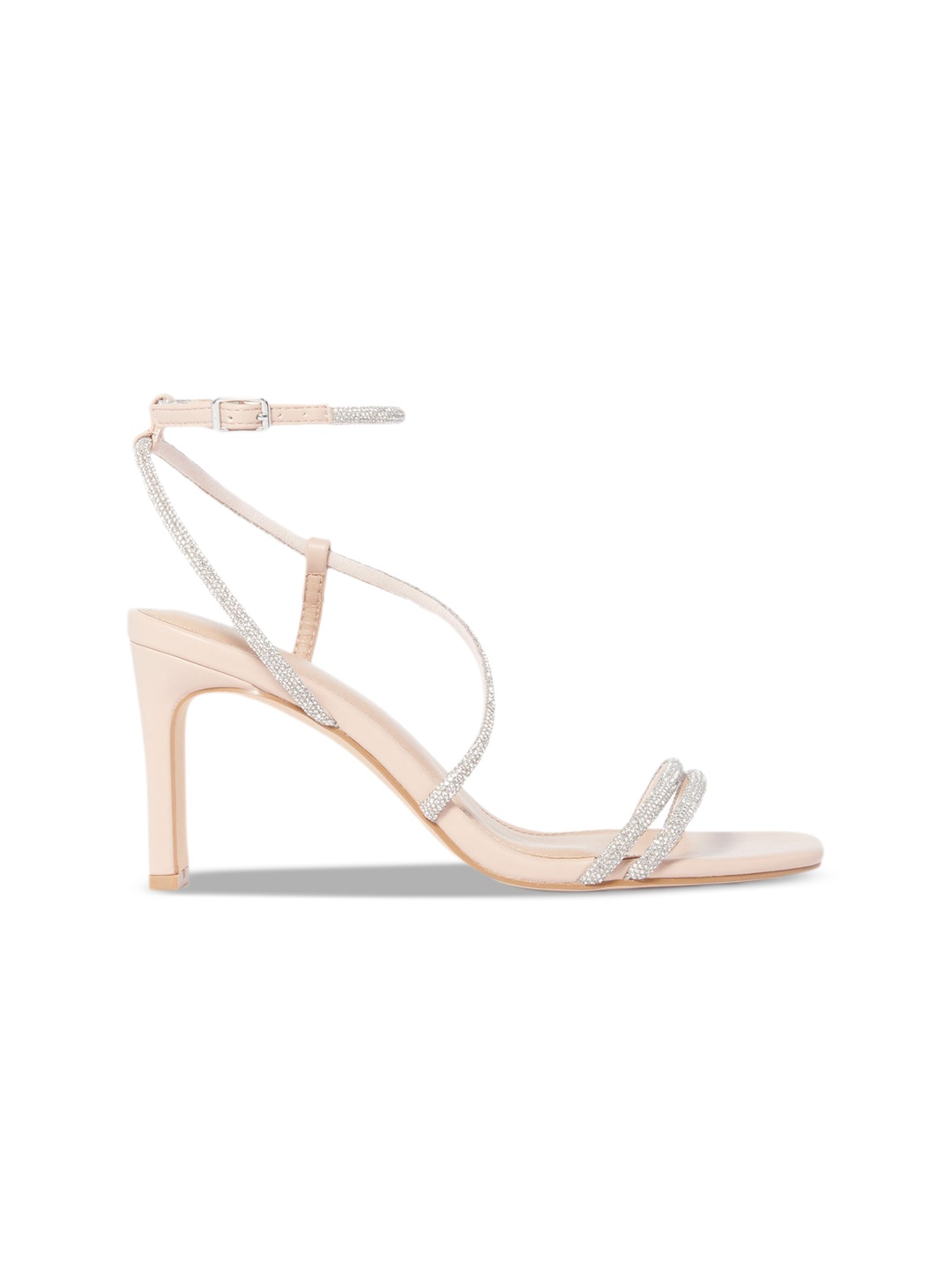 

Forever New Mila Diamante Open Toe Slim Heels, Silver