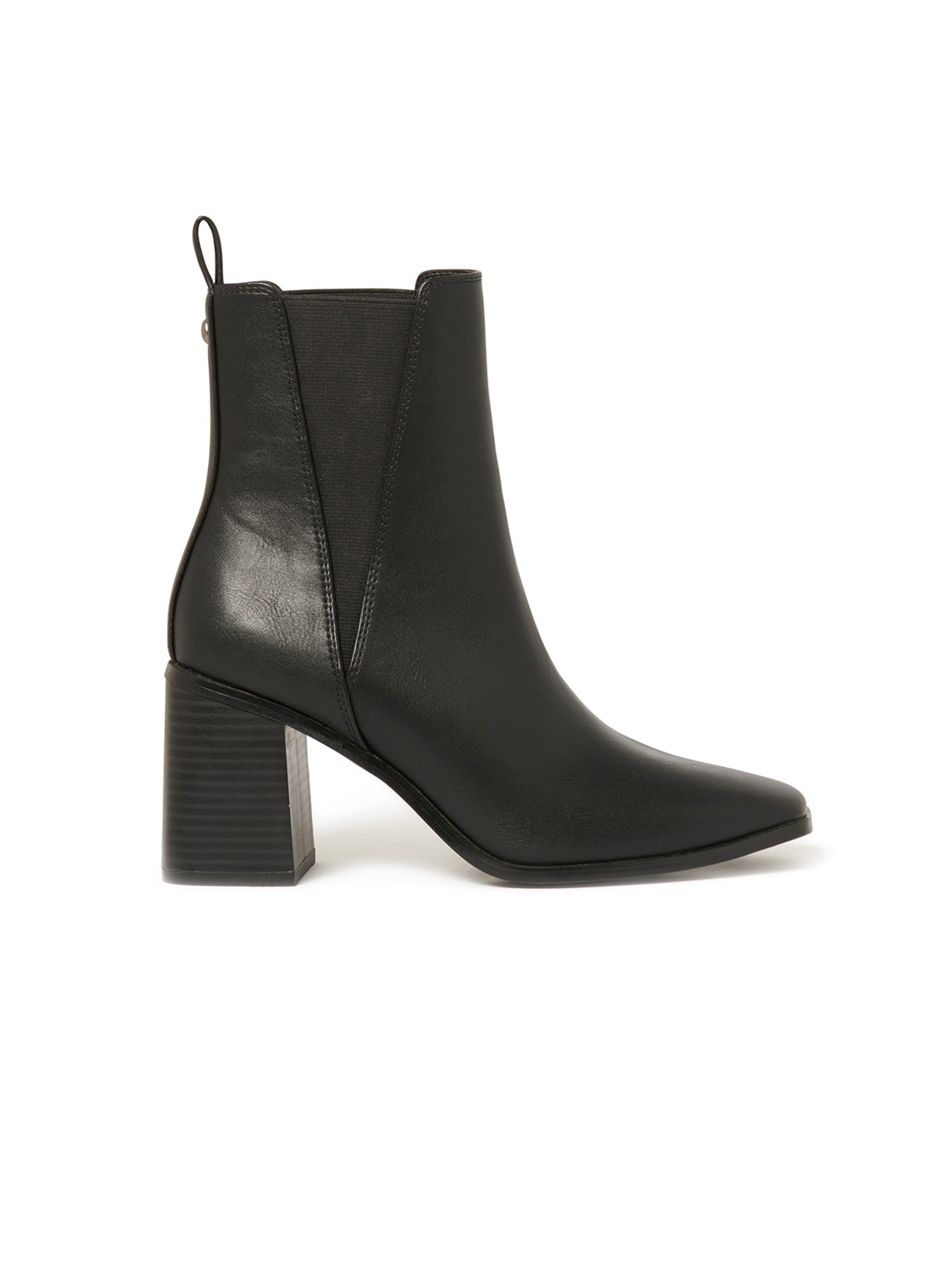 

Forever New Women Block-Heeled Mid-Top Chelsea Boots, Black