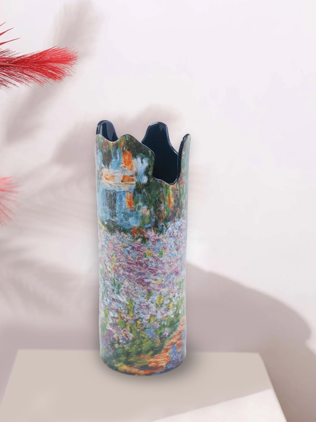 

John Beswick Blue & Pink Monet Irises In Garden Vase