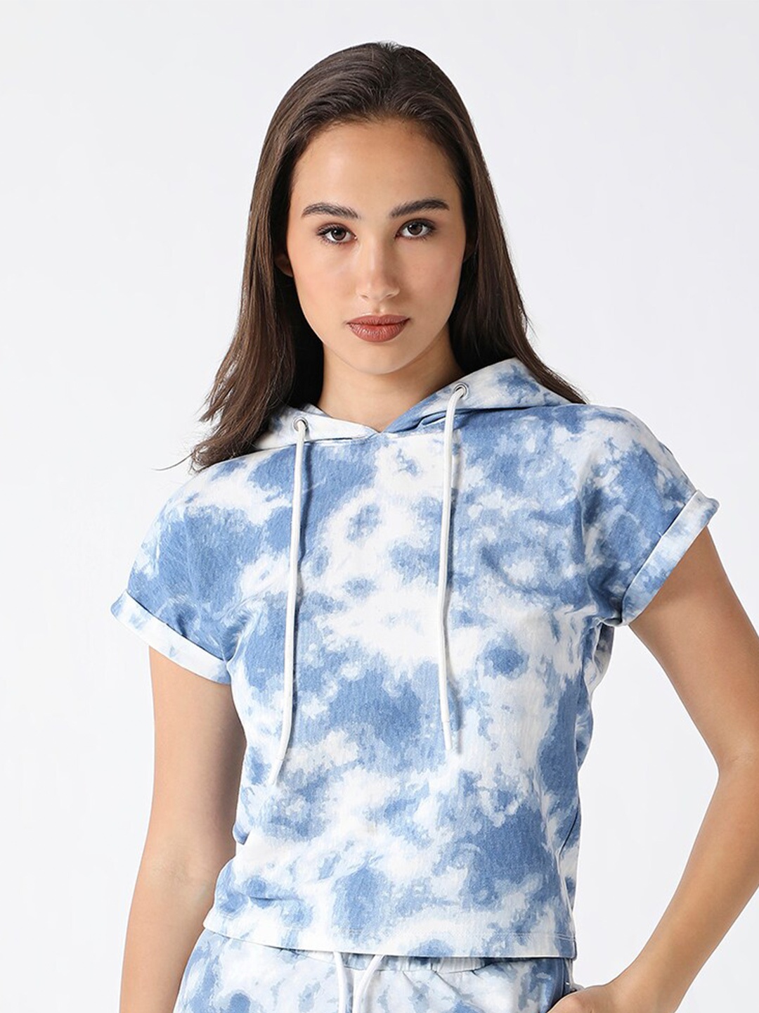 

Pepe Jeans Tie & Dye Hooded Cotton T-shirt, Blue