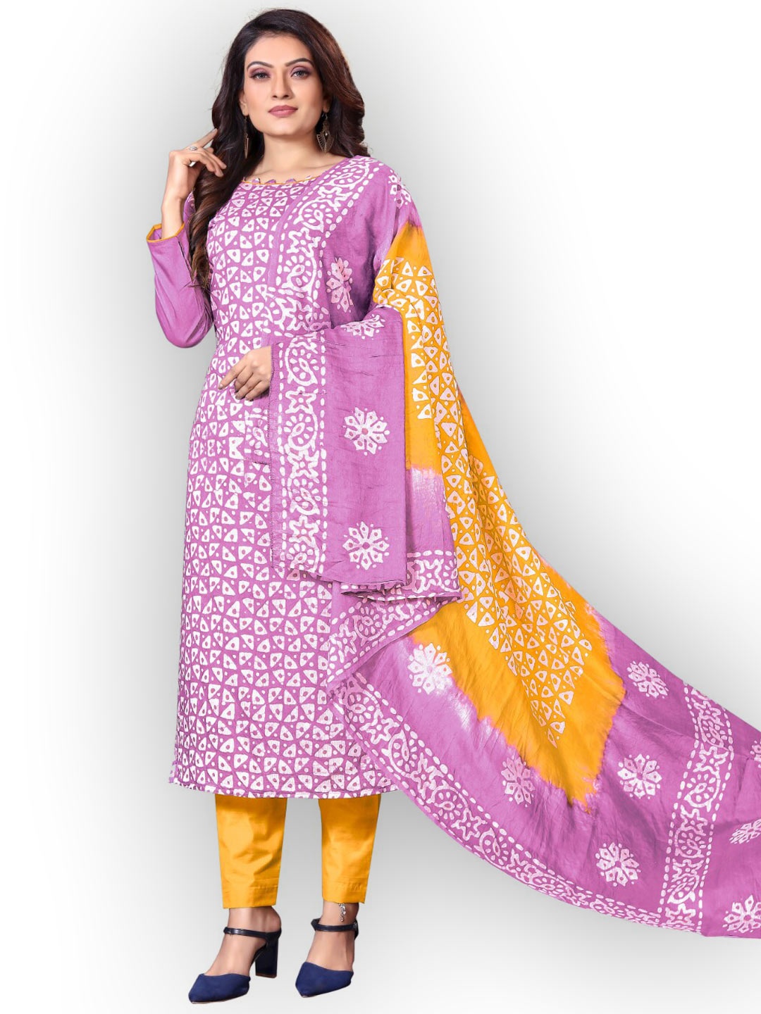 

Angroop Unstitched Dress Material, Lavender