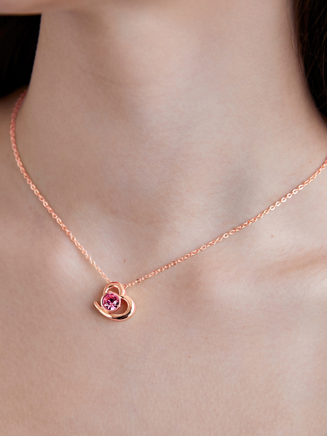 

AIKA BY MINUTIAE Brass Rose Gold-Plated Necklace