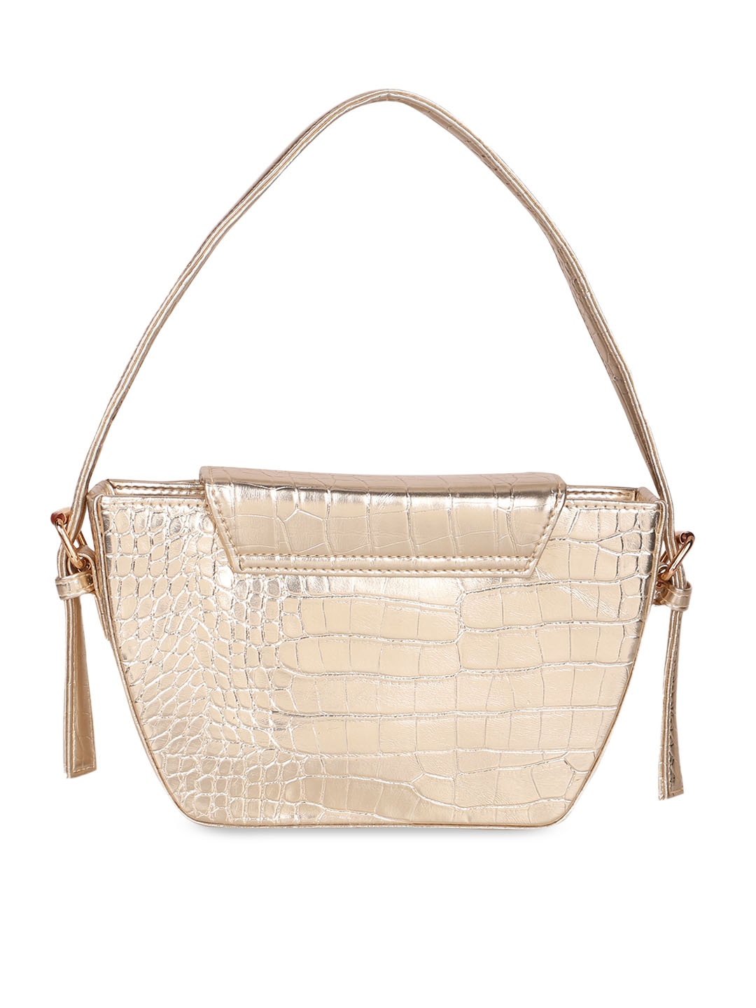 

Defiesta Textured PU Structured Shoulder Bag, Gold