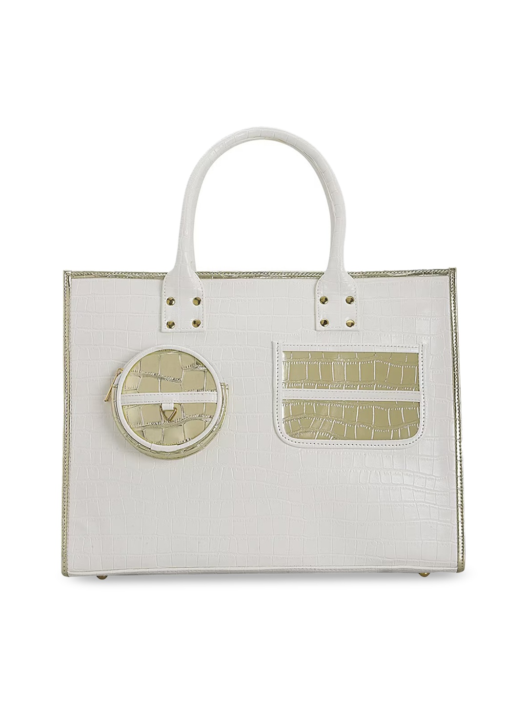 

Defiesta PU Structured Tote Bag, White