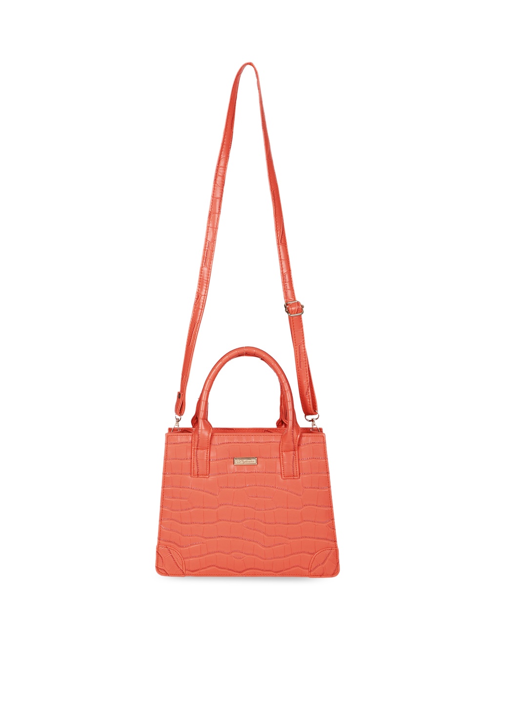 

Defiesta Textured PU Structured Sling Bag, Orange