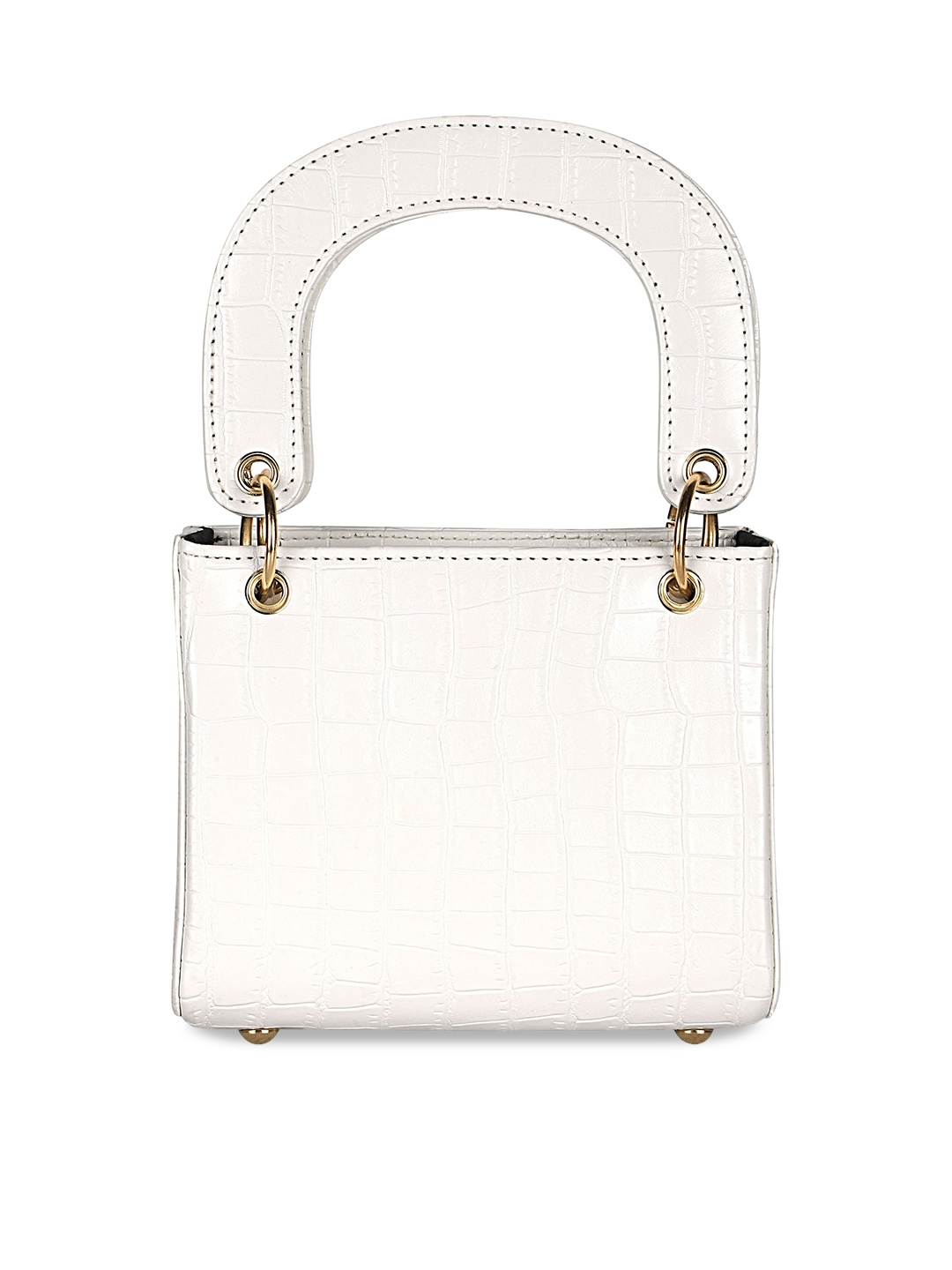 

Defiesta Textured PU Structured Handheld Bag, White