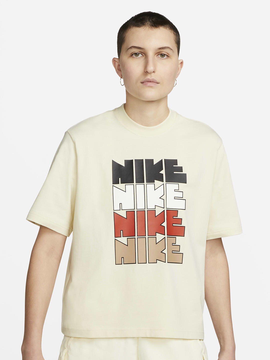 

Nike Printed Organic Cotton Sportswear Boxy Tshirt, White