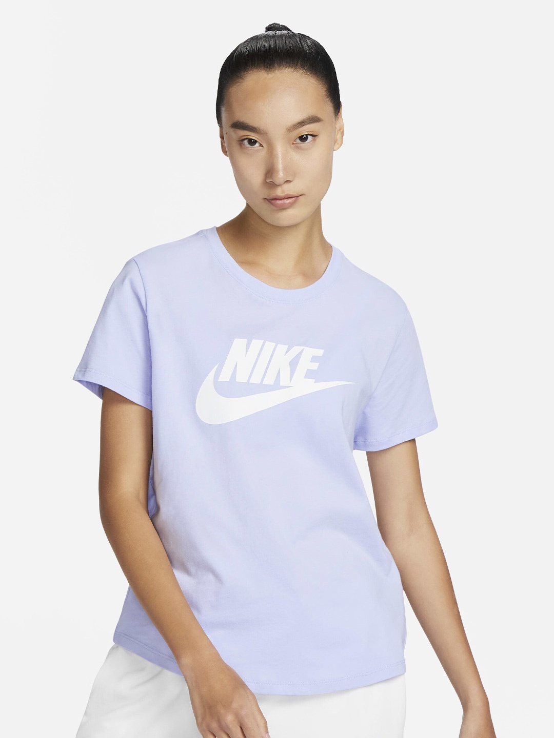 

Nike Brand Logo Printed Sportswear Essentials T-shirts, Purple