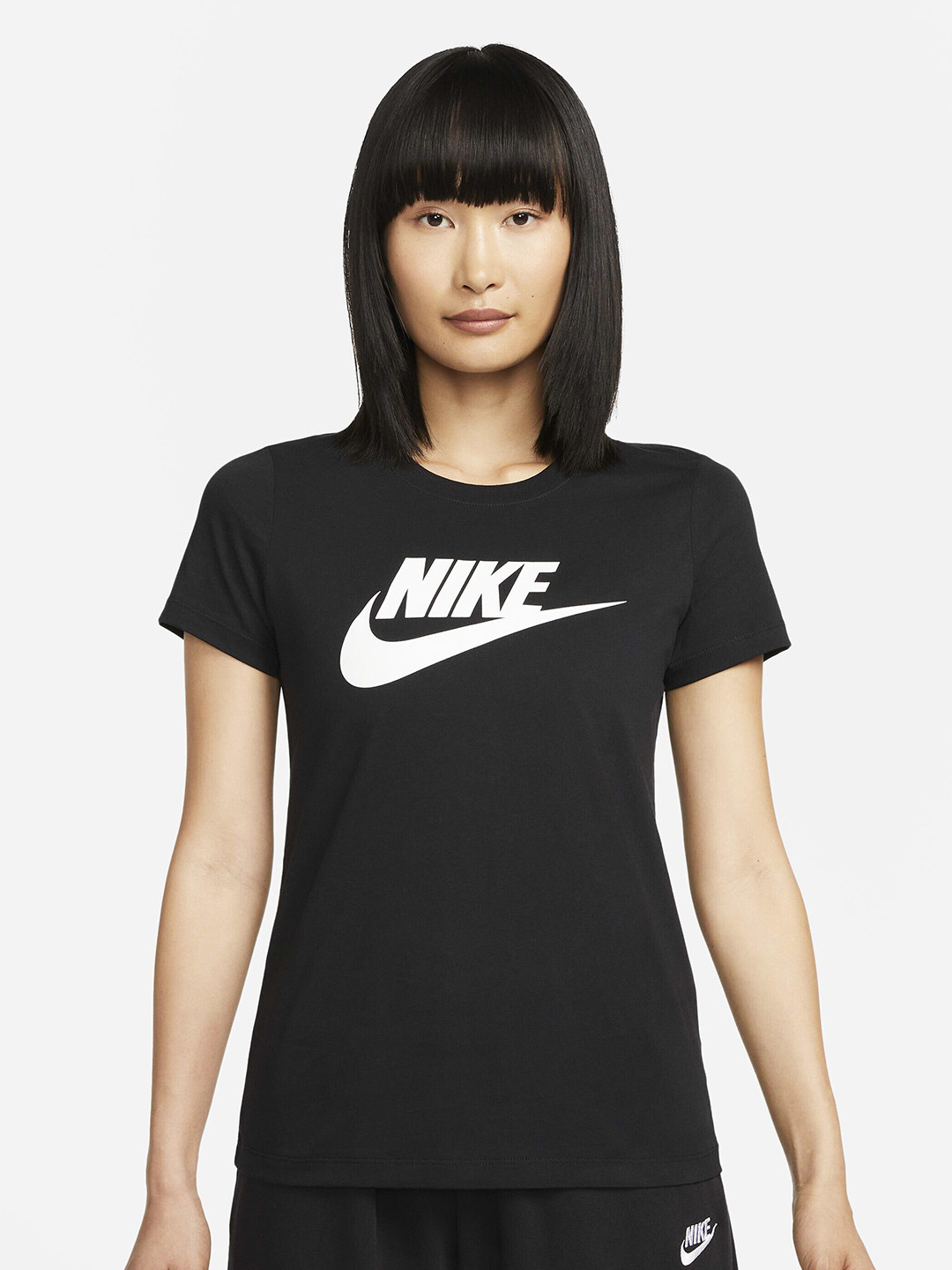 

Nike Brand Logo Printed Sportswear Essentials T-shirt, Black