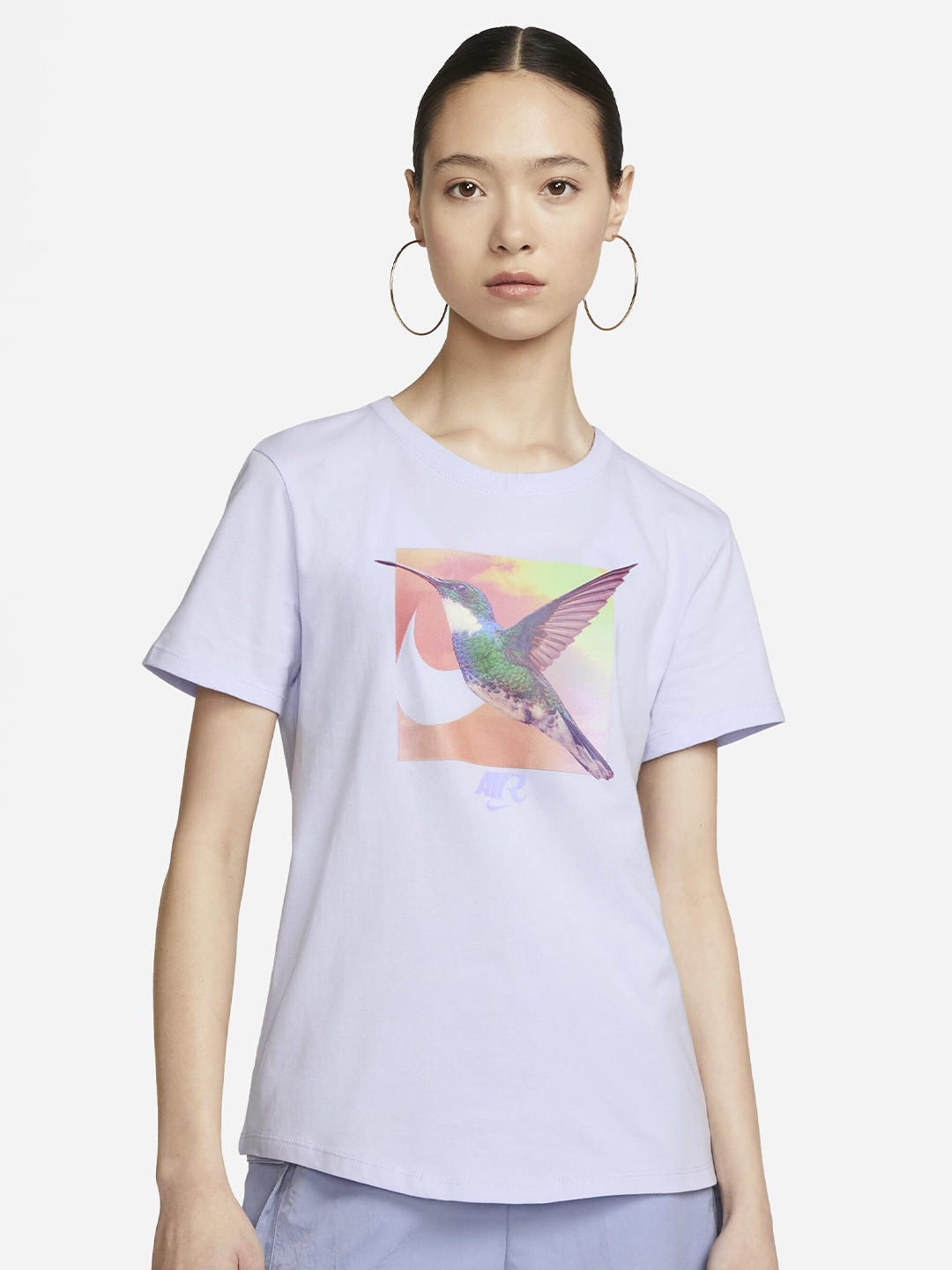 

Nike Graphic-Printed Relaxed-Fit Cotton Sportswear T-Shirt, Lavender