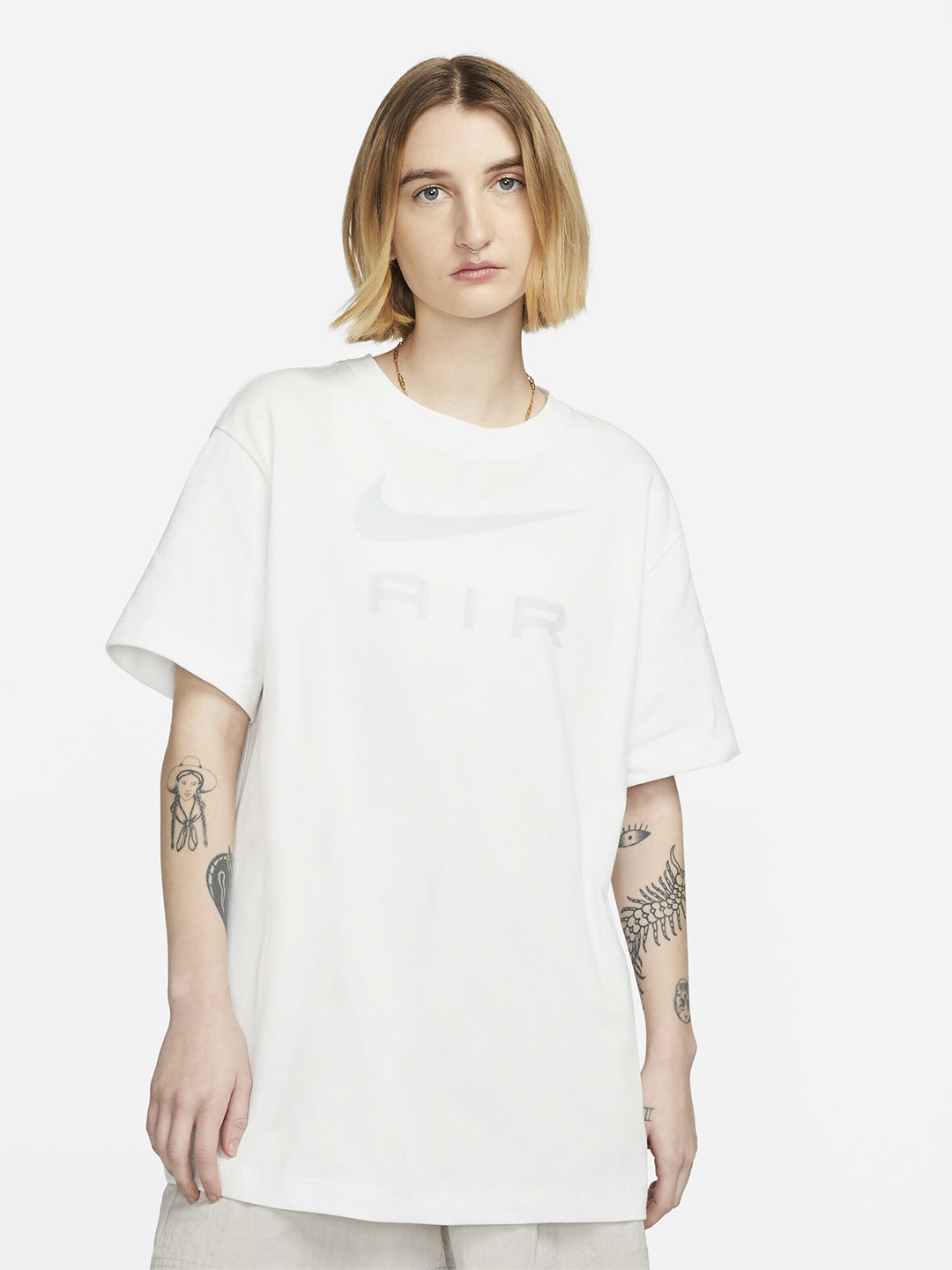 

Nike Air Brand Logo Printed Relaxed Fit Tshirt, White