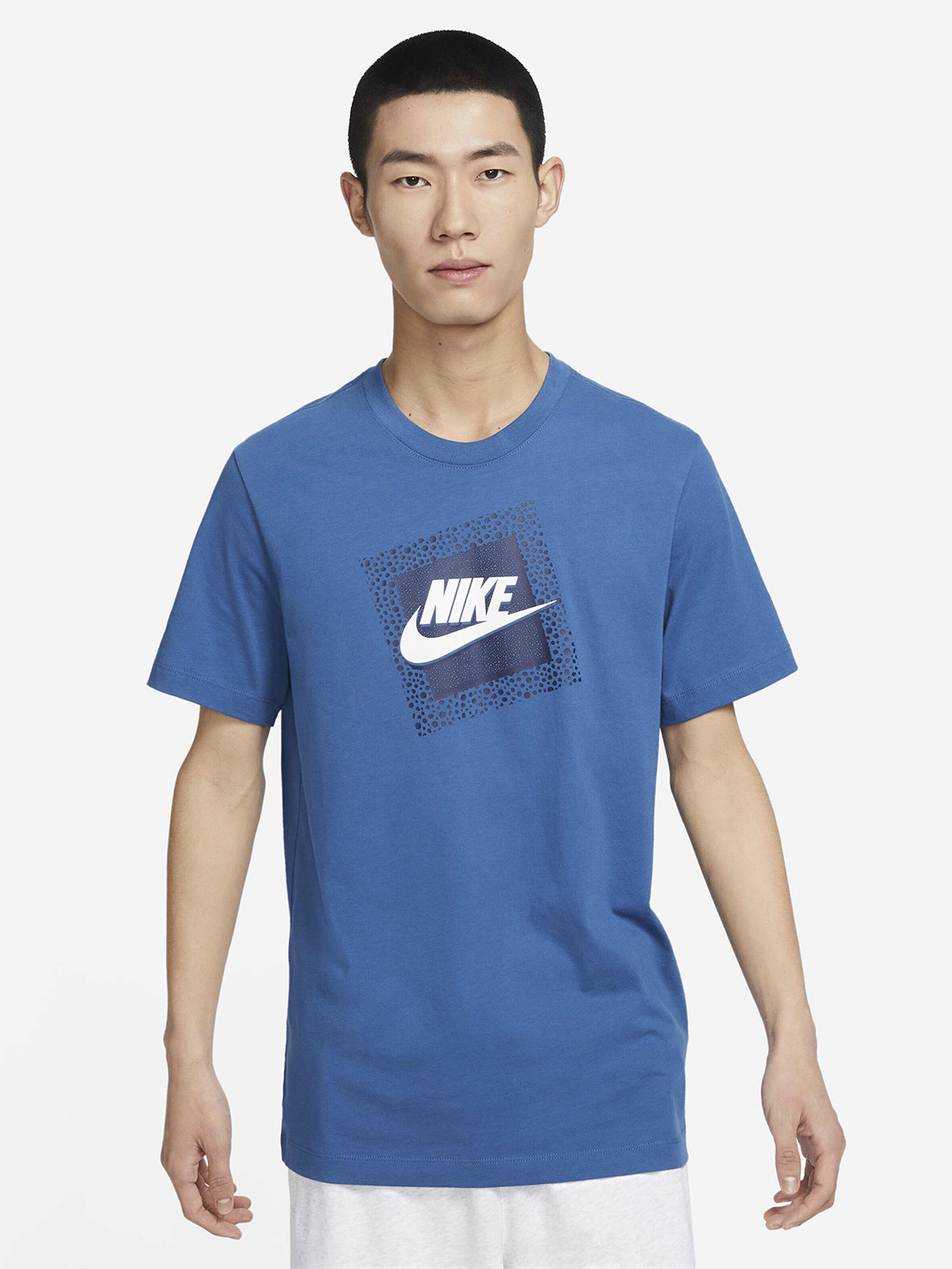 

Nike Dri-FIT Brand Logo Printed Training T-Shirt, Blue