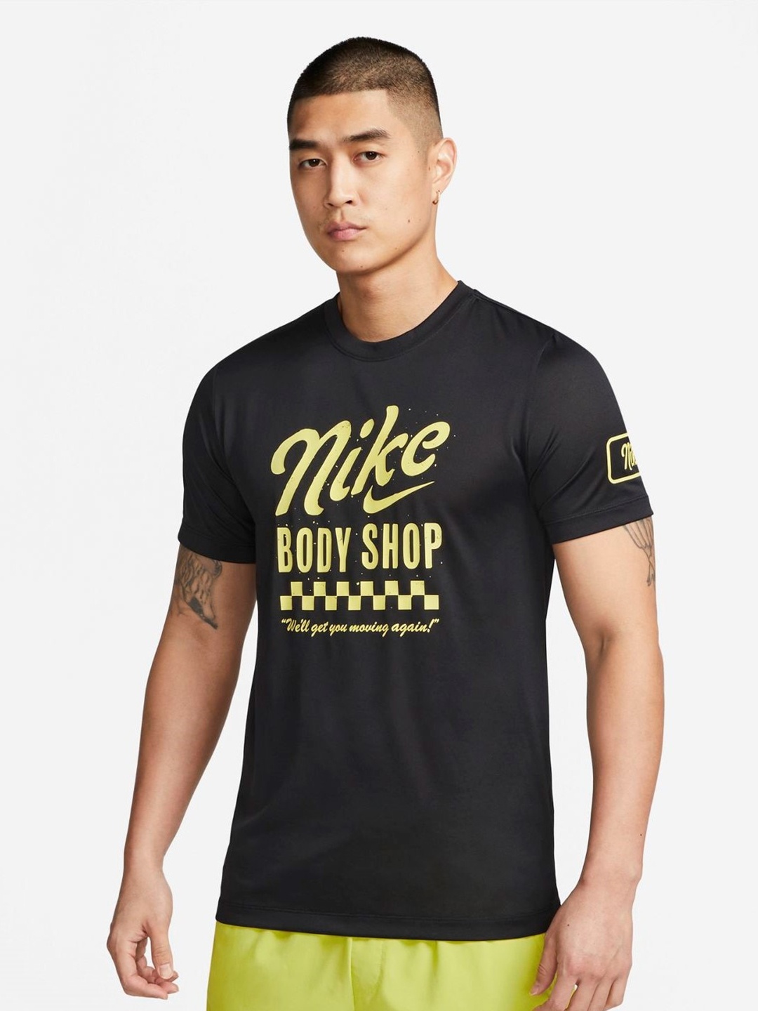 

Nike Dri-FIT Body Shop Printed Training T-shirt, Black