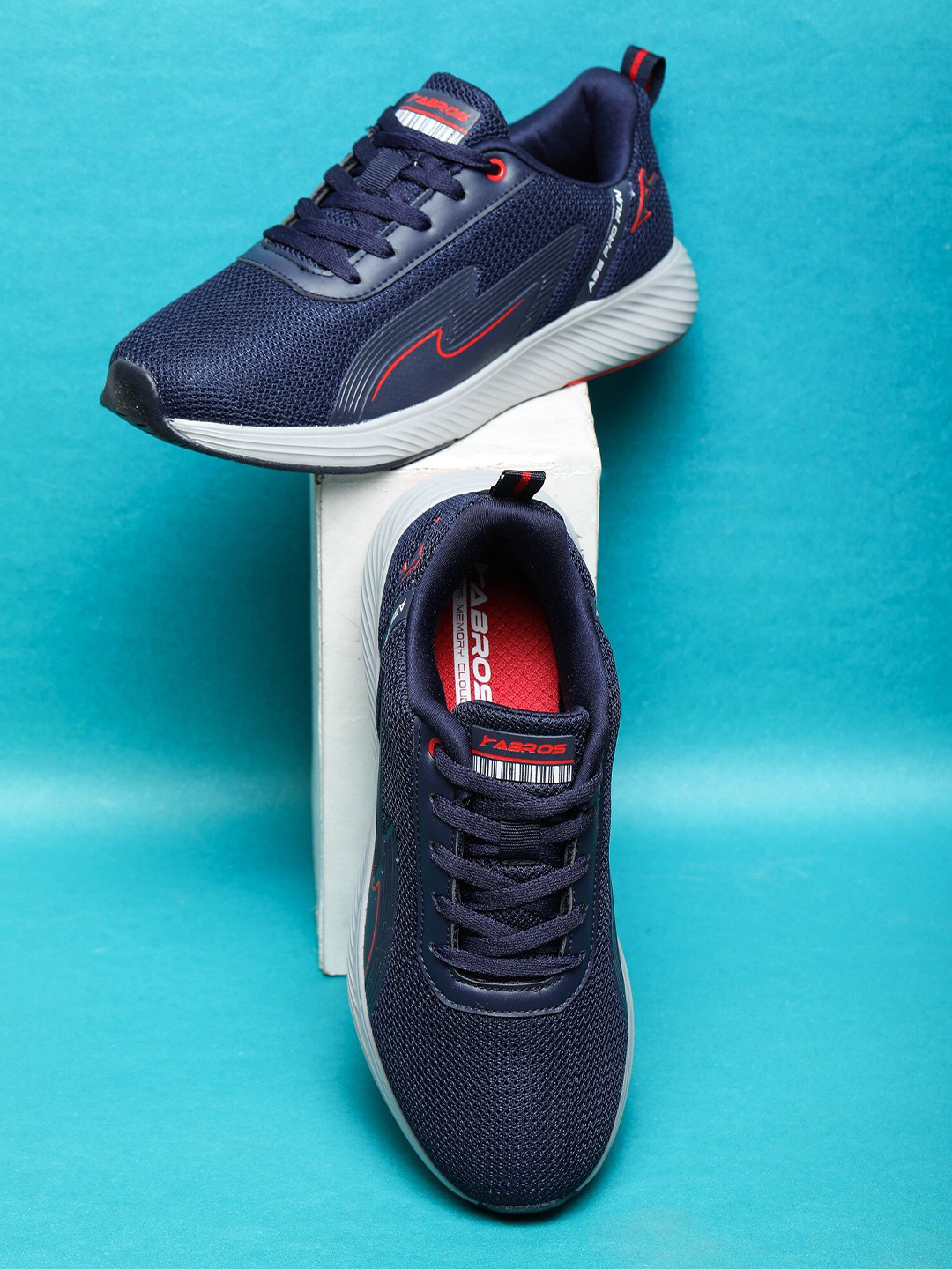 

ABROS Men SAIL-M Air Mesh Marking Running Shoes, Navy blue